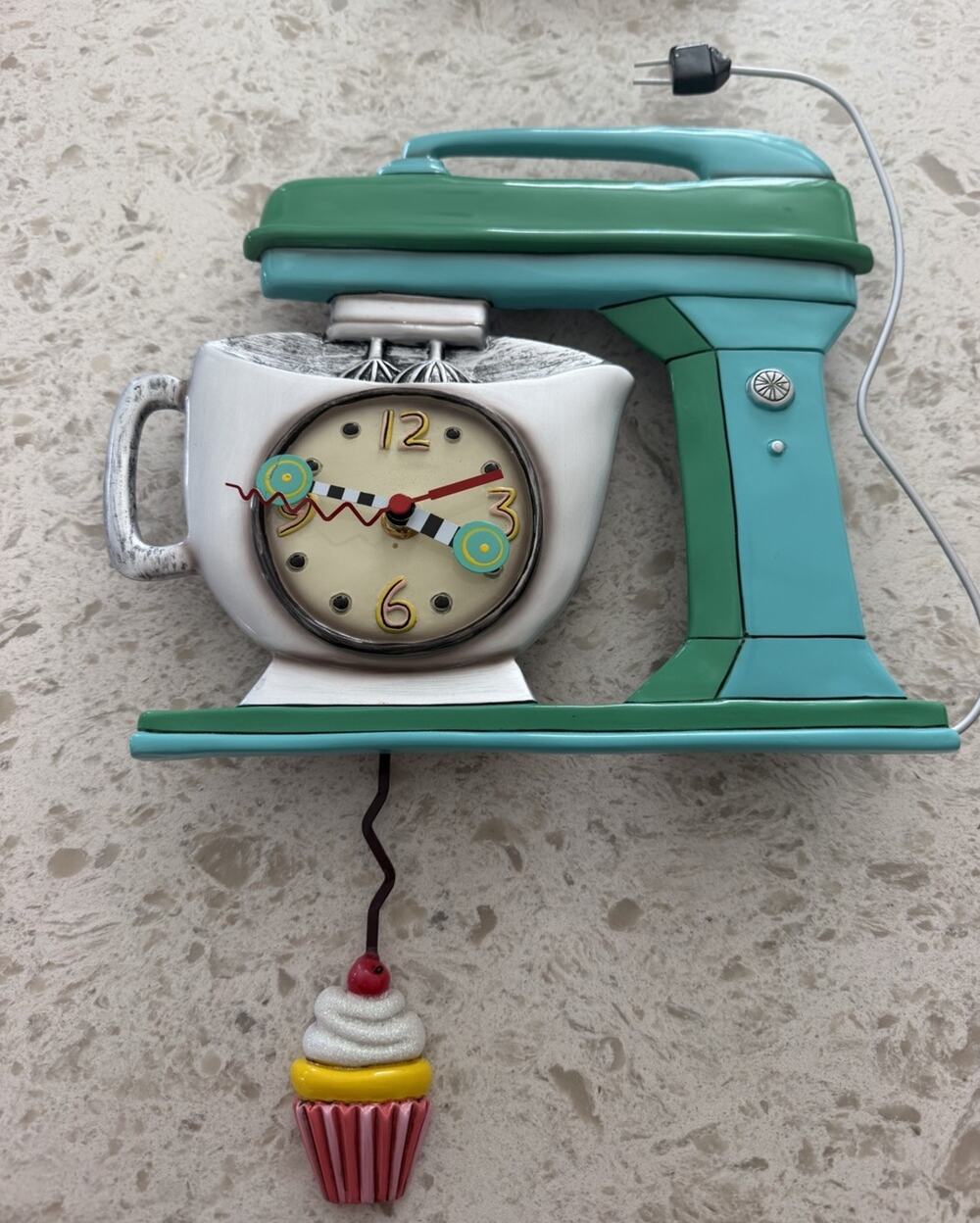 Allen Designs Vintage Green Mixer Clock Standard Wall Clock